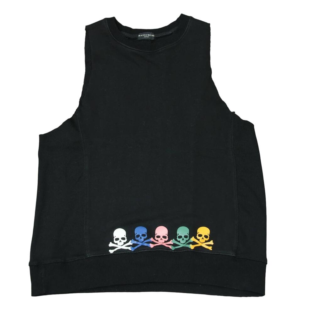 Mastermind Japan Multi Color Skulls LTD French Terry Sweater Sz L BS-M1122-B008